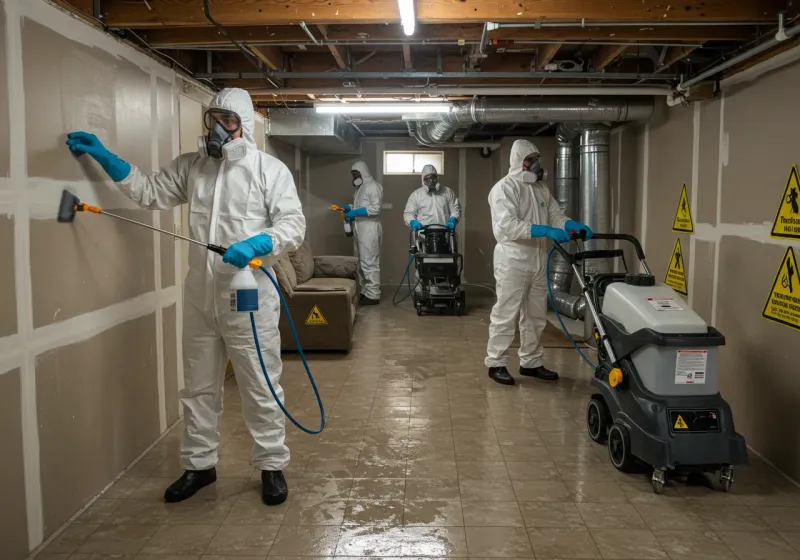Basement Moisture Removal and Structural Drying process in Alamosa County, CO